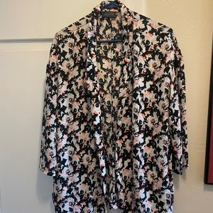 Astr Blazer style flower print kimono